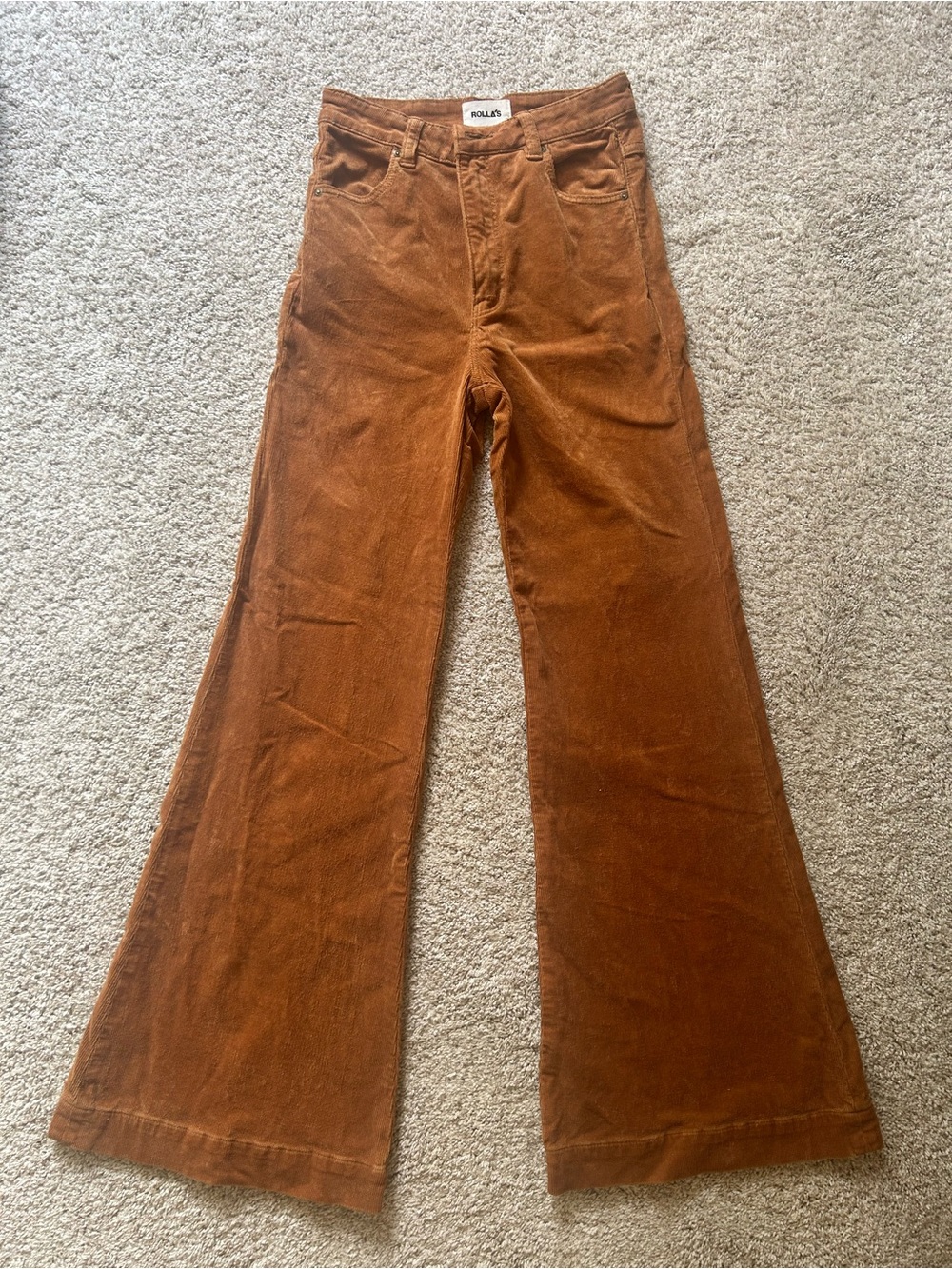ROLLA'S Rust Brown Corduroy Flare Pants